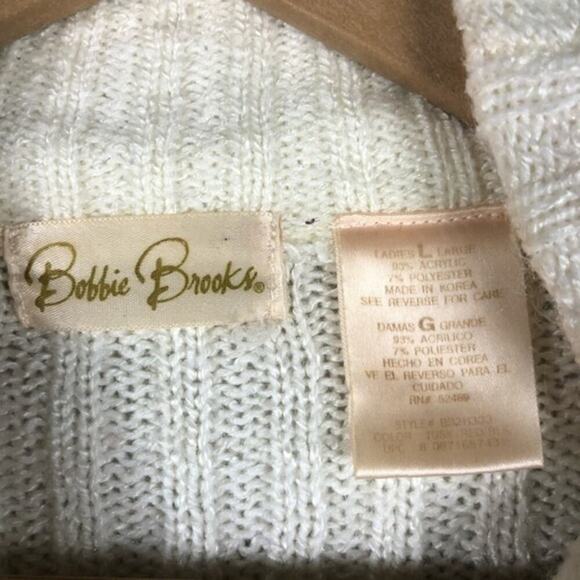 Bobbie Brooks Turtleneck Sweater Womens L Multicolor Ribbed Stripe Preppy Retro - Picture 4 of 4